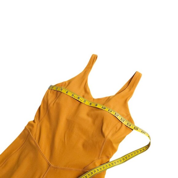 Lululemon Womens Align Onesie, Orange, 8", Nulu, Romper, V-Neck, Size 8 - Picture 7 of 8